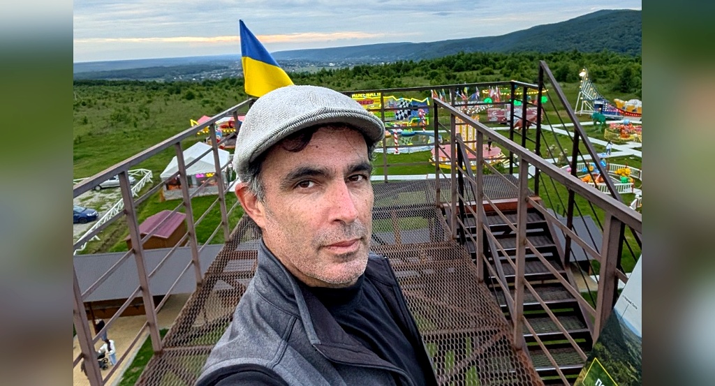 Ari Hershowitz in the Carpathian Mountains, near Delyatin, Ukraine, June 2026 (Personal Collection)