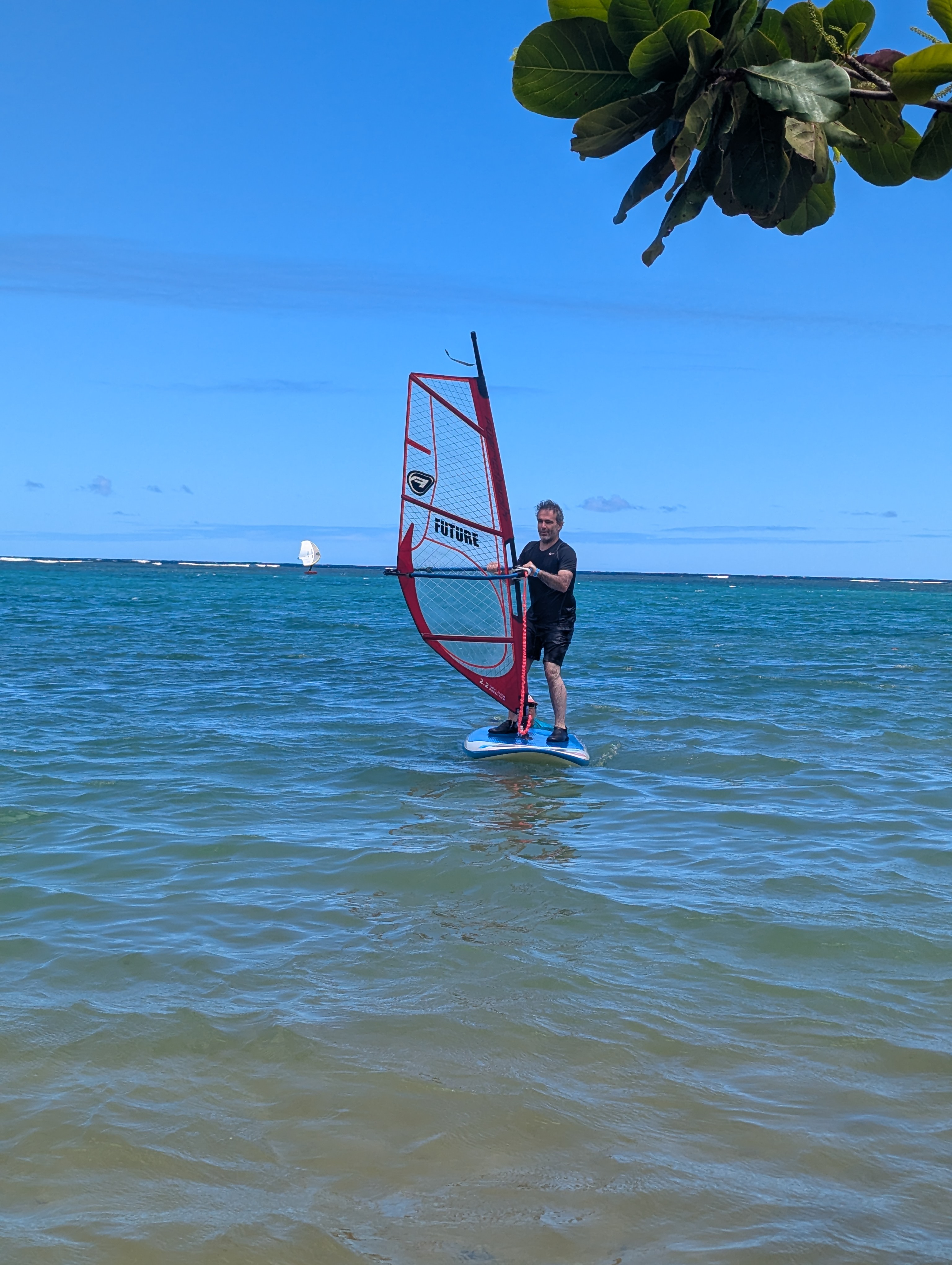 Ari Hershowitz windsurfing (Personal Collection)
